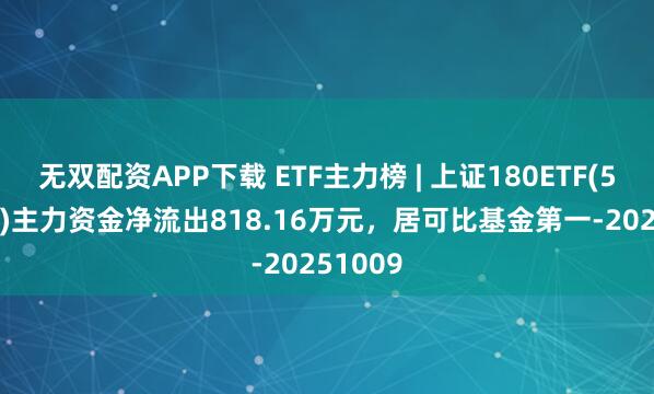无双配资APP下载 ETF主力榜 | 上证180ETF(510180)主力资金净流出818.16万元，居可比基金第一-20251009
