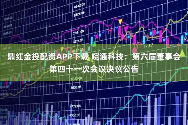 鼎红金投配资APP下载 皖通科技：第六届董事会第四十一次会议决议公告